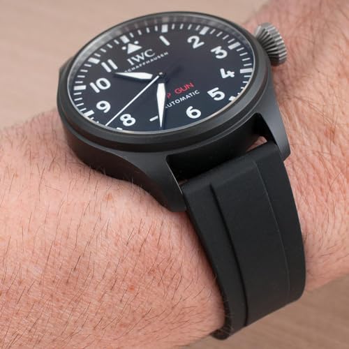 Image of StrapHabit Quick Release Deployant Rubber Watch Strap For Large and Small Wrists - Women and Men - Band FKM Deployment 19mm, 20mm, 21mm, 22mm