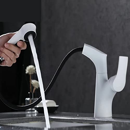 Robinet de lavabo double mode jet extractible eau chaude et froide - 3
