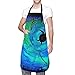 Żółw morski świecący w ciemności fartuch męski damski regulowany fartuch do gotowania śliniak czyszczenie ryby fartuch z kieszeniami