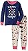 Hatley Little Girls'  Black Bears On Natural Applique Polo Pajama Set