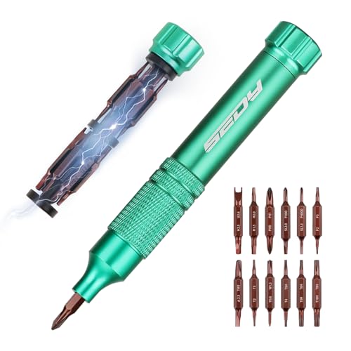 24-in-1 Mini Precision Screwdriver Set: Small Magnetic Screwdriver Bits Set Portable Eyeglasses Screwdriver Kit for Watches Jewelry Laptop (Green)