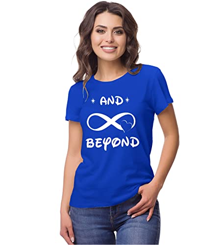 Image of Hangout Hub Men's & Women's Round Neck T-Shirt-To Infinity & Beyond-Pack of 2-Couple T-Shirts