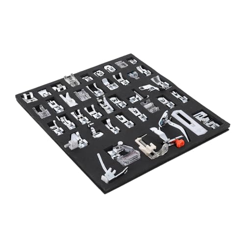 Kit Acier Inoxydable pour Machine à Coudre Domestique avec Boîte d'Accessoires Multifonctions