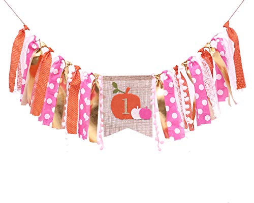 HighChair Banner for 1st Birthday - Halloween Decorations for Photo Booth Props,Souvenir and Gifts for Kids, Best Party Supplies (Halloween Birthday Banner)