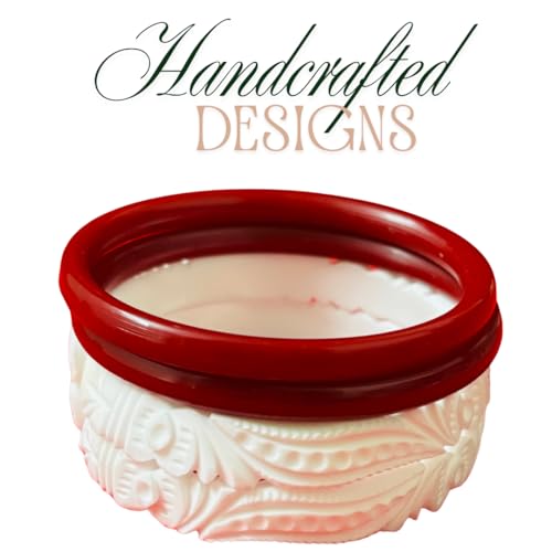 Image of Thick & Premium Sakha Pola for Women Original - Bengali Sankha Pola Bangles Set - Wedding Red & White Bangles, Lahathi, Loha Badhano, Acrylic Plastic Bangles, Calcutta Chura, Size 2.4-2.10