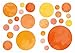 dekodino® Adesivo murale cerchi giallo arancione 25 pezzi vivaismo