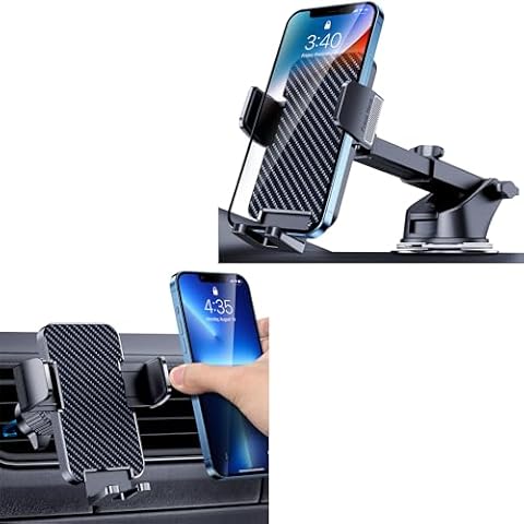 BIPOPIBO Car Phone Mount with 360-degree Swivel Head, Compatible with iPhone and Android Smartphones, Secure Grips for Safer Driving Cover