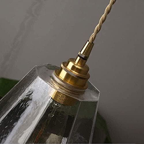Lámpara de techo vintage E27 en vidrio soplado transparente para decoración sutil 6