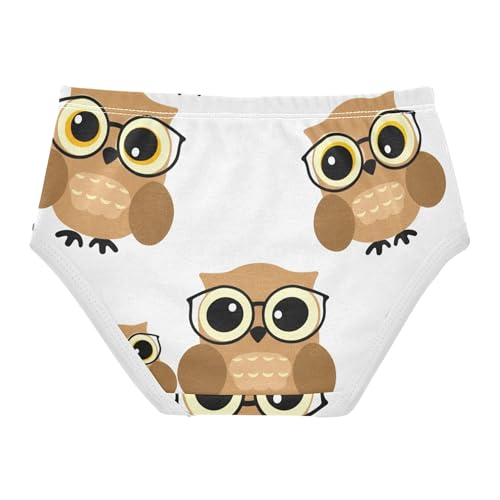 Cotton Toddlers Underwear Floral Playful Cute Cartoon Owls Panties Little Girl Fun Print Briefs Kids Undies 2t2