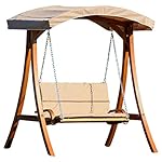 ALEOS Design Hollywoodschaukel Rio Lärchenholz Braun