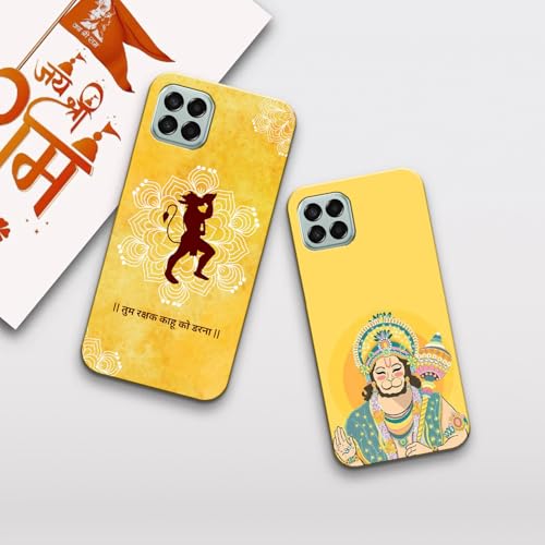 Image of COLORflow Back Cover Compatible with Samsung Galaxy A22 5G | Hanuman Ji, Bajrangbali, God Customized Back Cover Compatible with Samsung Galaxy A22 5G