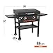 BLACKSTONE 1883 Original 28” Griddle with Integrated Protective Hood and Counter Height Side Shelves, Powder Coated Steel, Black