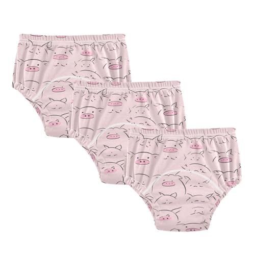 Coikll Cute Pink Pig Toddler Training Underwear Waterproof Baby Pee Pants -2T