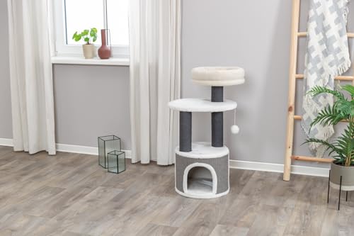 Arbre à chat TRIXIE Marco 85 cm blanc et gris pour petits espaces - 5