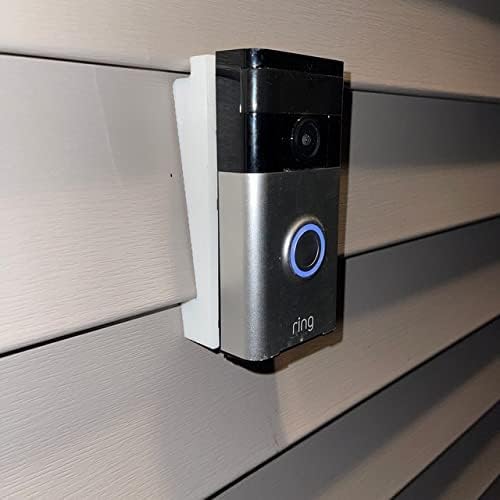 SplashNcolor Vinyl Siding Angle Adjustment Mount Compatible with Ring Video Doorbell/Video Doorbell 2, Angle Mount Wedge for Ring Video Doorbell (4" Standard Vinyl, White)