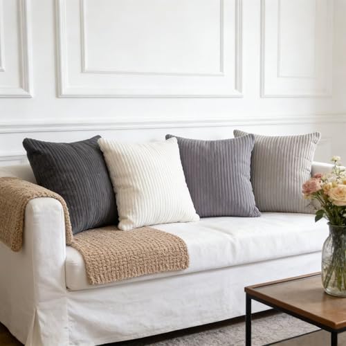 Housse coussin 50 x 50cm douces et résistantes pour canapé - 3