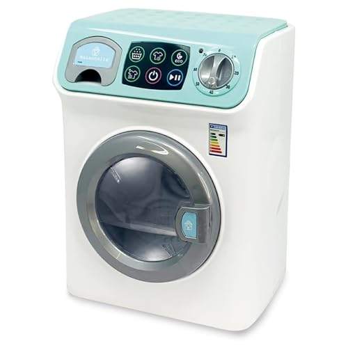 ODS, Maisonelle, 44154, digitale Waschmaschine mit Touchscreen, Lichtern und Geräuschen, weiß, wassergrün