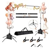 Backdrop Stand 8.5 * 10ft, Four-Legged Photo Backdrop Stand, More Stable Adjustable Backdrop Stand for Parties, Wedding Balloon Arch Stand, Advertising Display and Video Shooting
