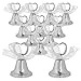 Silver Bell Place Card Holders for Table Numbers, Restaurant Menu, Weddings, Party Decoration (12 Pack)
