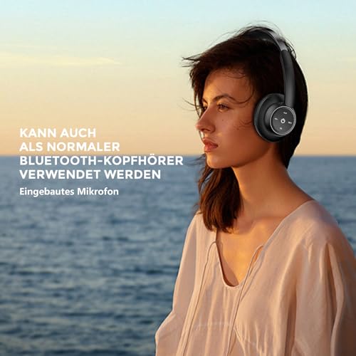 ZUPVIY Kabellose TV-Kopfhörer für Senioren – Hohe Lautstärke, Kein Audio-Verzögerung (Plug & Play) – Kompatibel mit Optisch/AUX/RCA/USB – Inkl. Senioren-Ladestation, Schwarz