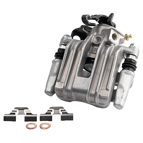 Image of TRQ Rear Right Brake Caliper w /Bracket Passenger Side | For 2002-2006 Audi TT TT Quattro 1998-2010 Volkswagen Beetle 1999-2006 Golf
