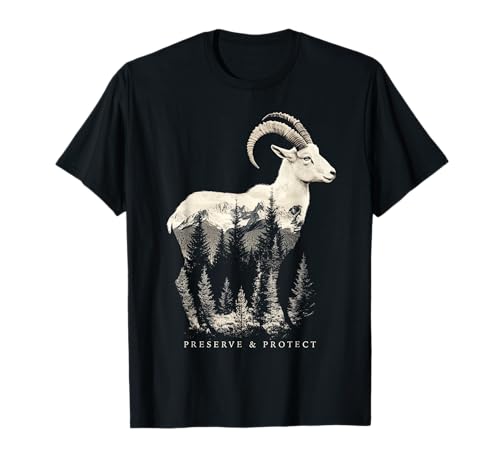 Animal amante de la naturaleza que preserva y protege a Goat Mountain Camiseta