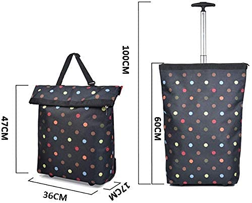 JHYFT Einkaufstrolley Multifunktions-Einkaufstrolley Faltbarer tragbarer Trolley-Koffer Handtasche Dual-Use Intimate… – Bild 3