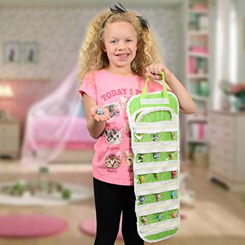 Easyview Toy Organizer Legos Minifigures Compatible Shopkin Shopkins Compatible Storage Case (Green) #TOP6