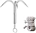 Claw Stainless Steel Outdoor Grappling Hook/Climbing Claw/Gravity Hook/Flying Tigers/Aquatic Anchor Hook for Your Outdoor Life+Safety rope (L/7.5in（L）x 5.7in（W）x 0.32n（D）)