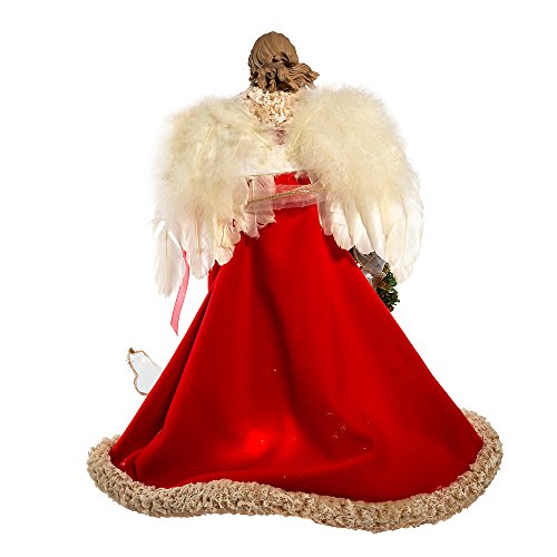 Kurt S. Adler Ul 10-Light 16-Inch Kurt Adler Red And Ivory Angel Treetop #TOP4