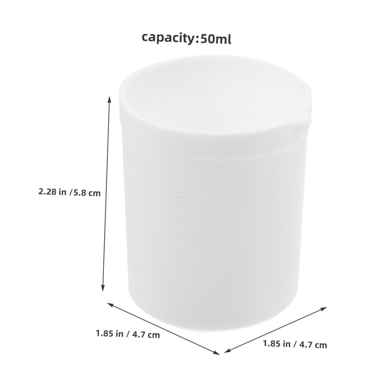 Luxshiny Beaker Mug for Science Experiments Measuring Cup Lightweight PTFE Lab Beaker for Accurate Liquid Measurements for Chemistry Teachers and Students