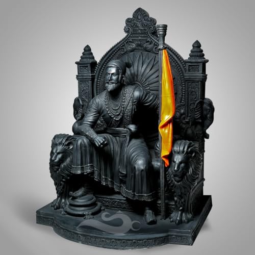 Image of Chatrapati Shivaji Maharaj Statue Big for Home, Mandir, Desk and Gifting - 10 Inches
