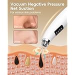 Rechargeable Blackhead Vacuum Pore Cleaner - 5 Attachments & 3 Suction Levels for Deep Facial Cleansing, USB-Powered Blackhead Remover for Women and Men (White) - Image 3