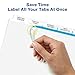Avery 5 Big Tab Dividers for 3 Ring Binder, Easy Print & Apply Clear Label Strip, Index Maker Customizable White Tabs, 5 Sets (11492)