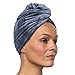 Produktbild cosey - 2X Mikrofaser Turban-Handtuch - Kopf-Handtuch 350 g/m², in Grau