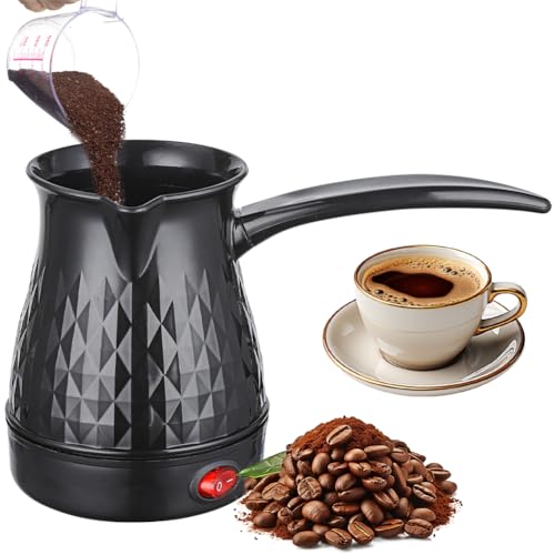 CEWROM Elektrische Kaffeekanne, 500ML Espressokocher Induktion, Mokka Kaffeekanne, Portable Kaffeekocher, Türkischer Kaffeekocher Milchkanne Teekanne Wasserkocher für Zuhause Camping Büro Reisen CEWROM Elektrische Kaffeekanne, 500ML Espressokocher Induktion, Mokka Kaffeekanne, Portable Kaffeekocher, Türkischer Kaffeekocher Milchkanne Teekanne Wasserkocher für Zuhause Camping Büro Reisen