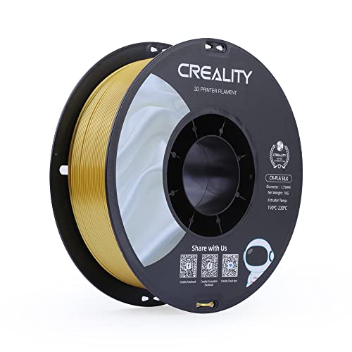 Filamento Creality para Impressoras 3D, 1,75mm, CR-Silk PLA - 1KG Ouro Alta elasticidade e transpare