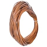 Gadpiparty Pe Rattan Reparaturband 8x1,2mm Kunststoff Rattan Flechtmaterial Naturfarbe für Stuhl und Tischreparatur Selbstgemacht Korbmöbel Gartenmöbel