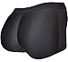 Men's Foam Padded Booty Enhancer Boyshort Brief Seamless Panties Butt Booster Underwear(M) Black