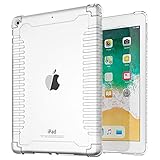 TiMOVO Cover Compatible for iPad 9.7 2018/2017 Case, Shockproof Impact Resistant Flexible Soft Transparent Clear TPU Protective Shell with Air Cushion Fit iPad 9.7