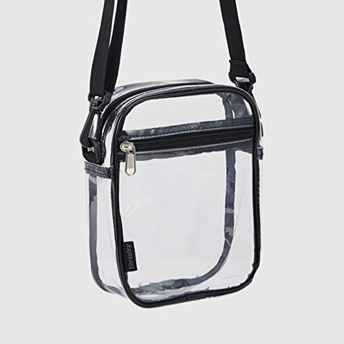 ABOOFAN Bolsa de Ombro Transparente Crossbody Com Alça Ajustável de Fechamento Com Zíper para Mulher