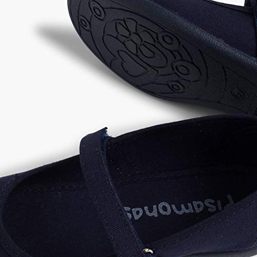 Girls Riptape Canvas Mary Janes Navy Blue Big Kid 5 by Pisamonas - Image 7