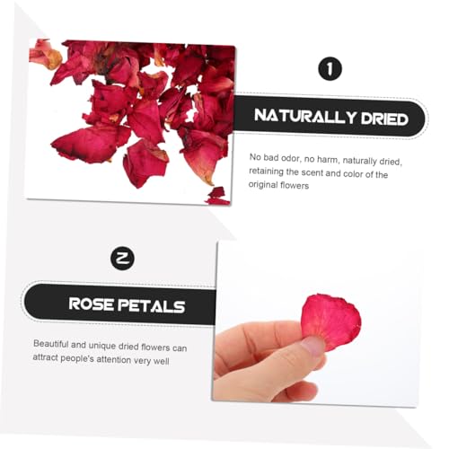 Pétalos de rosa secos naturales 250g para manualidades miniatura 3