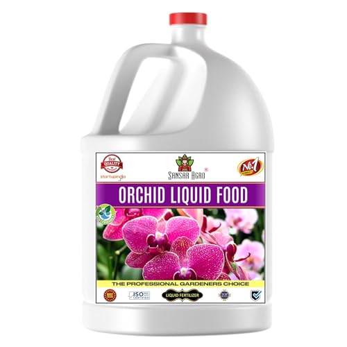 Sansar Agro® Orchid Liquid Food, Premium Essential Liquid Fertilizer For The Best Growth Of Orchid Plants With Flowering Nutrients And Charged Micro-Organism (500 ml)