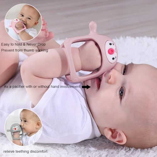 image for Smily Mia Penguin Buddy Never Drop Silicone Baby Teething Toy for 0-6m