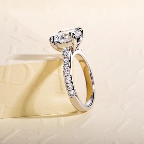 3ct/4ct/6ct Cubic Zirconia Princess Cut/Round Cut/Oval Cut Engagement Rings 5A Grade Simulated Diamond CZ Wedding Promise Anniversary Rings for Women 6