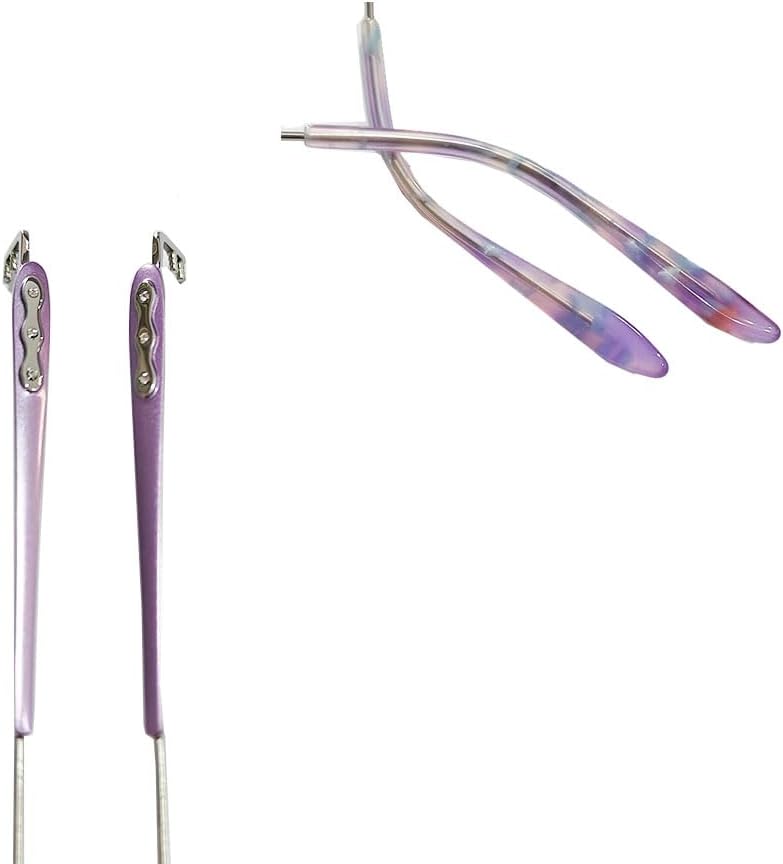 QYAJS 1 Pair Metal Frame Temple Rimless Pure Titanium Glasses Legs and Nose Bridge Eyeglass Eyewear Replacement Arms