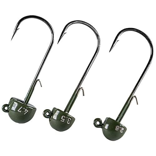 LMAB Tungsten Ned Rig Jigköpfe bleifrei, Jighead, Jigkopf für Gummifische & Gummiköder am Finesse Rig Ultra-Light, Set zum Barschangeln & Zanderangeln (Hakengröße 1/0, 4,7 Gramm) Cover