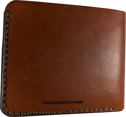 Men's Bi-Fold Leather Wallet, 6 Card Slots, Light Brown, Classic3