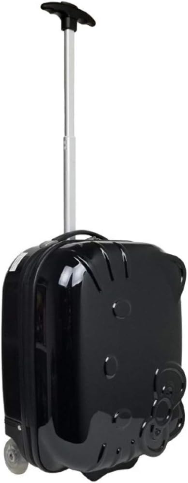 Hello Kitty 18" Rolling ABS Luggage Bag Hard Suit Case- Silver Face Bow